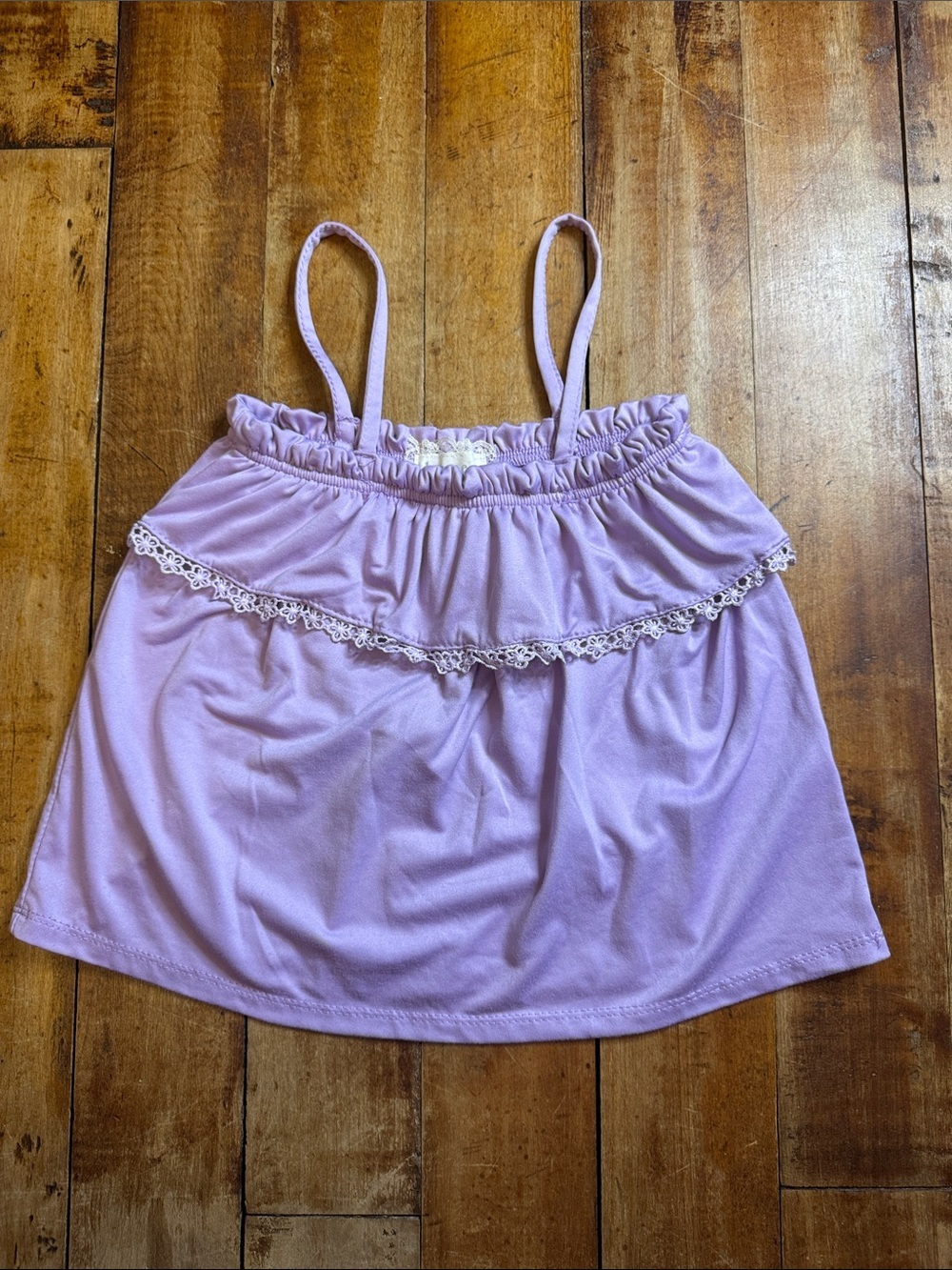 Btween tank top purple size 5 summer lace trim lightweight summer beach